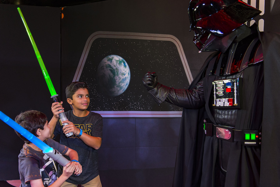 Encounters with Darth Vader duringStar Wars Day at Sea 