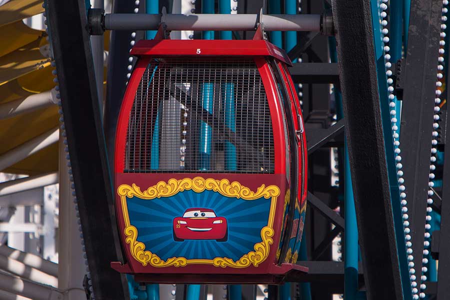 Lightning McQueen’s gondola on Pixar Pal-A-Round