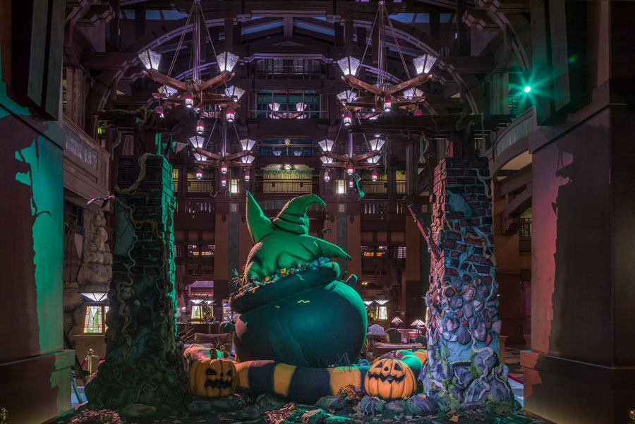 Halloween decor at Disney’s Grand Californian Hotel & Spa