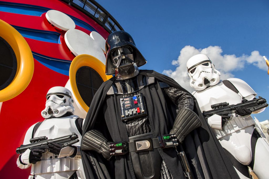 Darth Vader on the Disney Fantasy for Star Wars Day at Sea