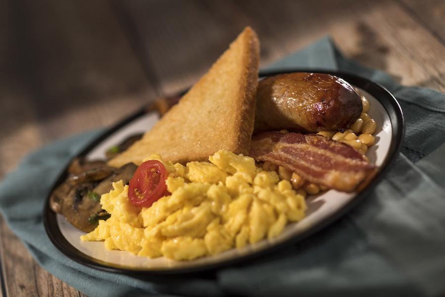 Traditional English Breakfast Platter from the Rose & Crown Pub at Epcot