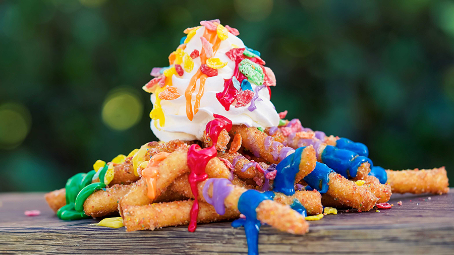 Rainbow Funnel Cake Fries