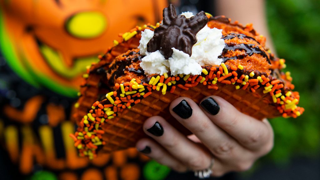 Halloween Cookie Dough Waffle Taco