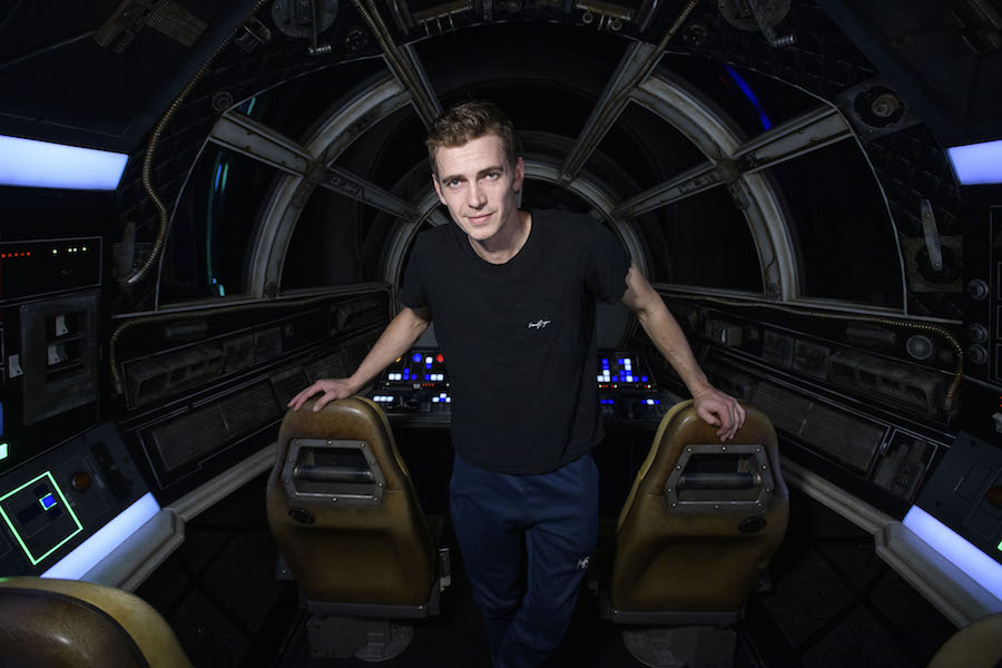 Actor Hayden Christensen takes over Millennium Falcon: Smugglers Run