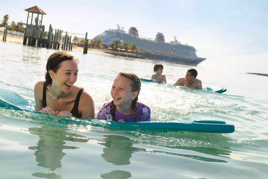 Guests swim at Castaway Cay