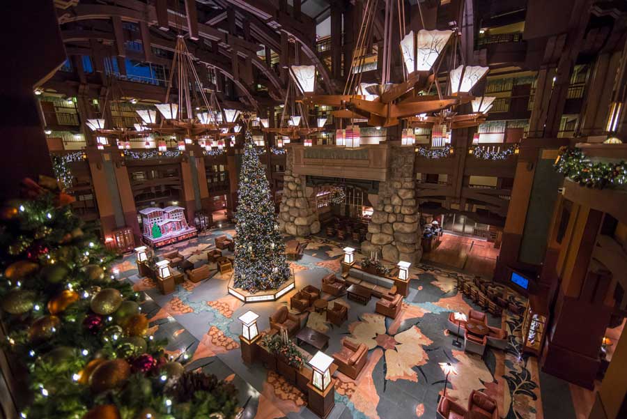 Holiday display at Disney’s Grand Californian Hotel & Spa