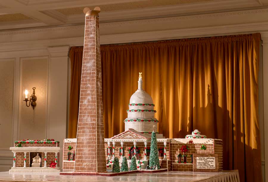 Holiday Gingerbread Display at The American Adventure at Epcot