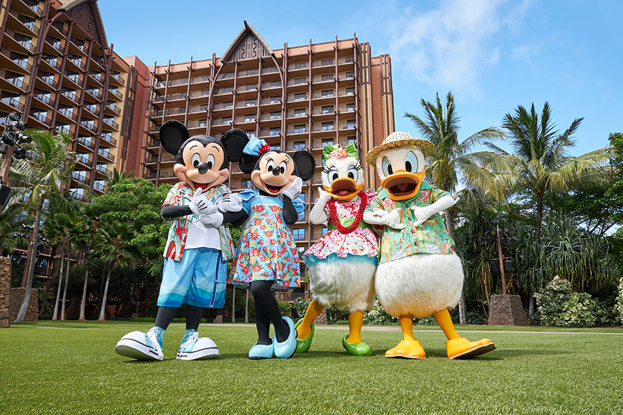 Mickey, Minnie, Donald and Daisy