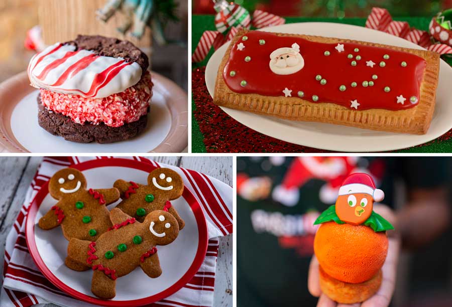 Collage of holiday treats at Walt Disney World Resort