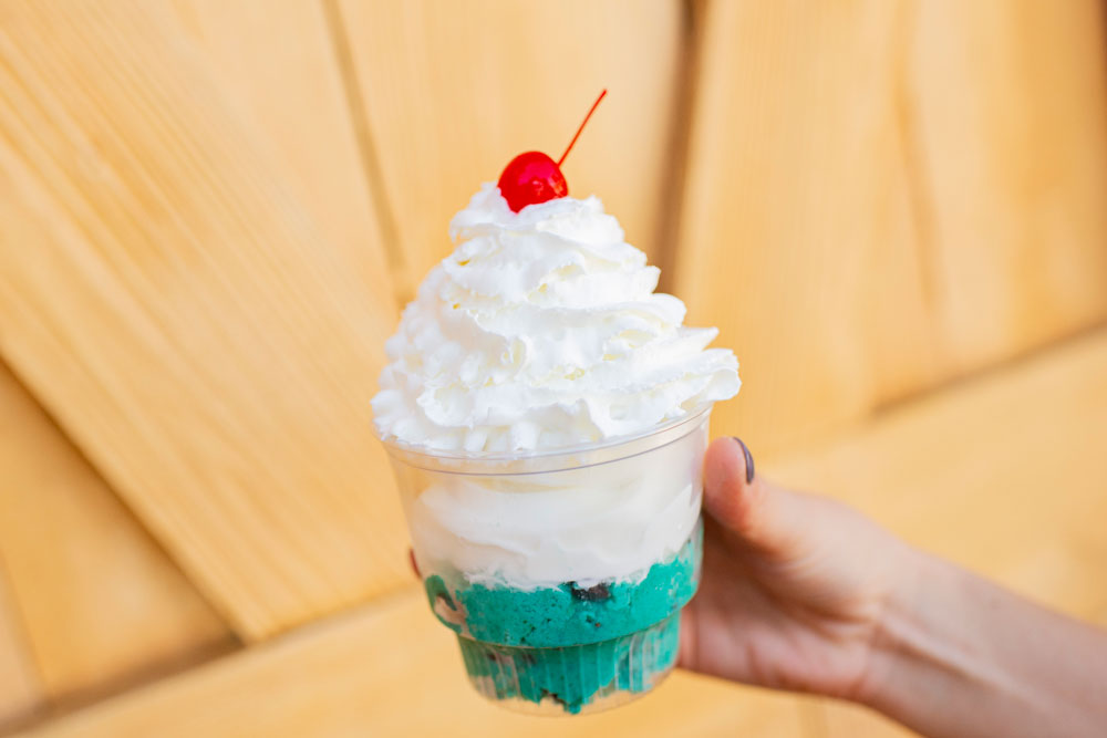 Blue Chocolate Chip Cookie Dough Sundae