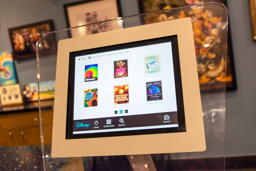 The Art of Disney Print on Demand kiosk