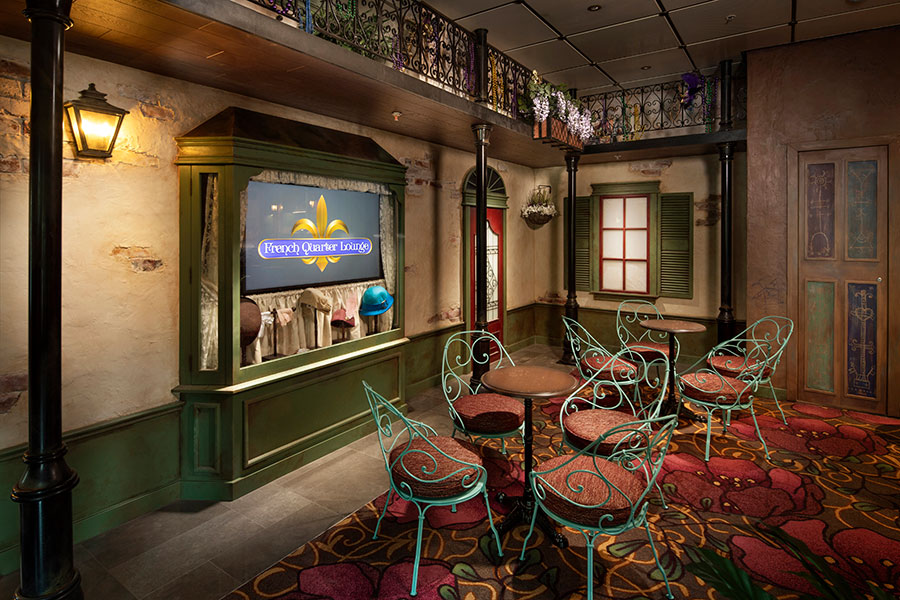 New Orleans-themed lounge on the Disney Wonder