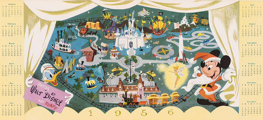 1955 Disneyland Christmas Card