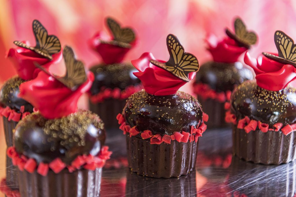 decadent rose cupcake