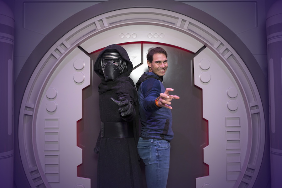 Spanish Tennis Champion Rafael Nadal meet Kylo Ren at Disneyland Paris