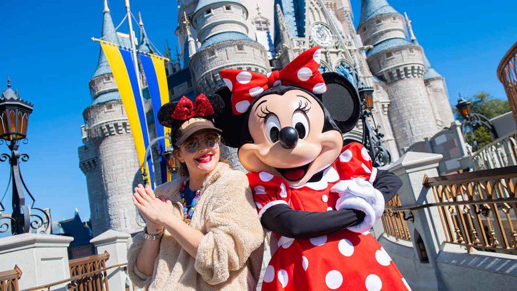 Drew Barrymore and Minnie Mouse