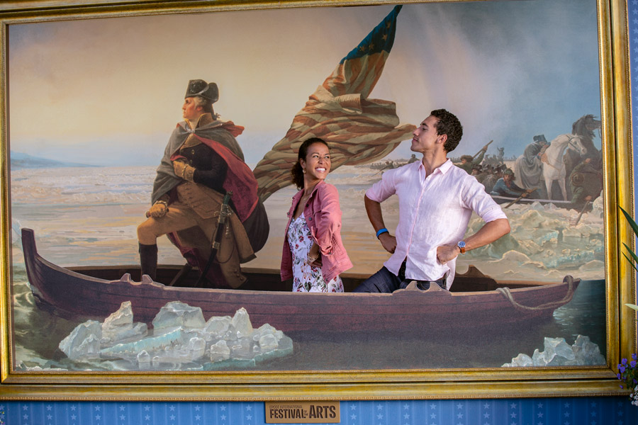 Epcot International Festival of the Arts Photo Op: American Adventure Pavilion:  Washington Crossing the Delaware – Emanuel Gottlieb Leutze