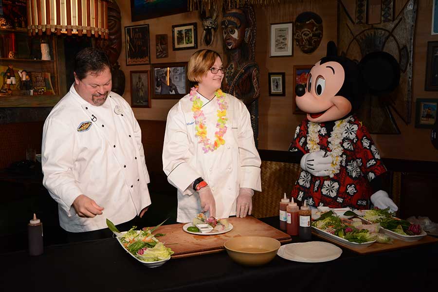 Cheff Jeff and Mickey Mouse at Disney's Polynesian Village Resort