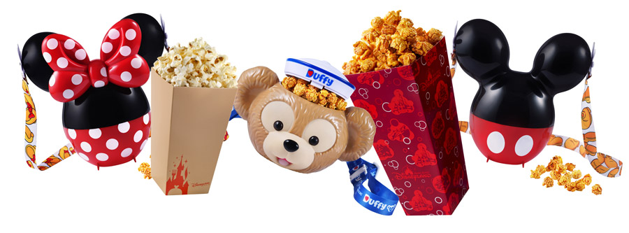 Collage of Popcorn Buckets from Disney Parks