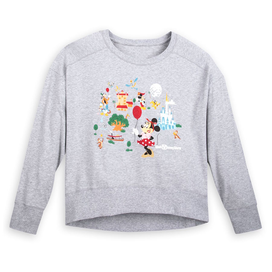 Disney Parks Life Collection heather gray pullover top for women