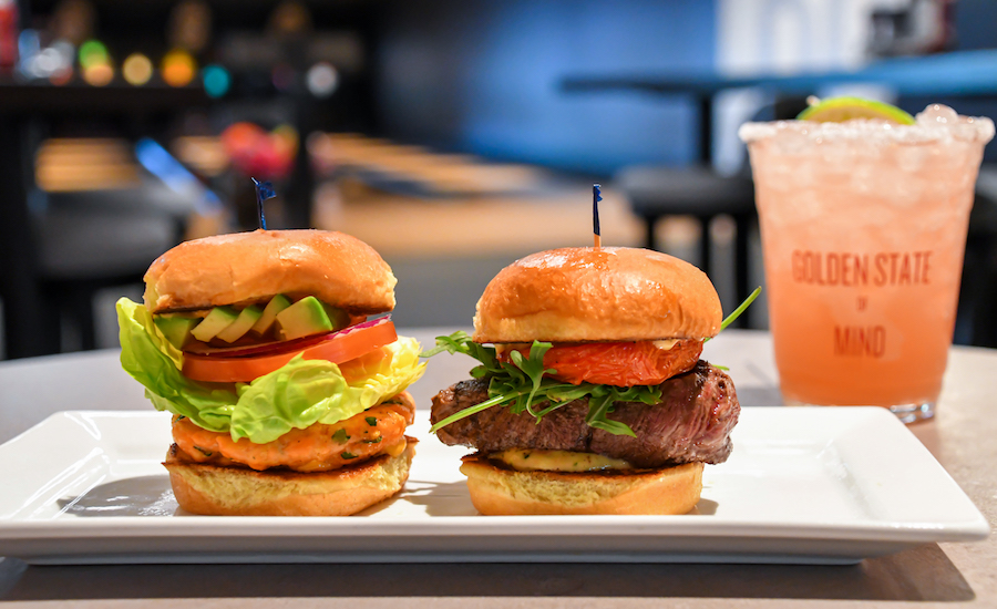 Surf and Turf Slider Duo from Splitsville Luxury Lanes at the Downtown Disney District for Disney California Adventure Food & Wine Festival