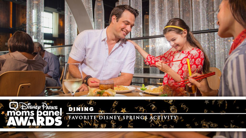 Family eating at Disney Springs