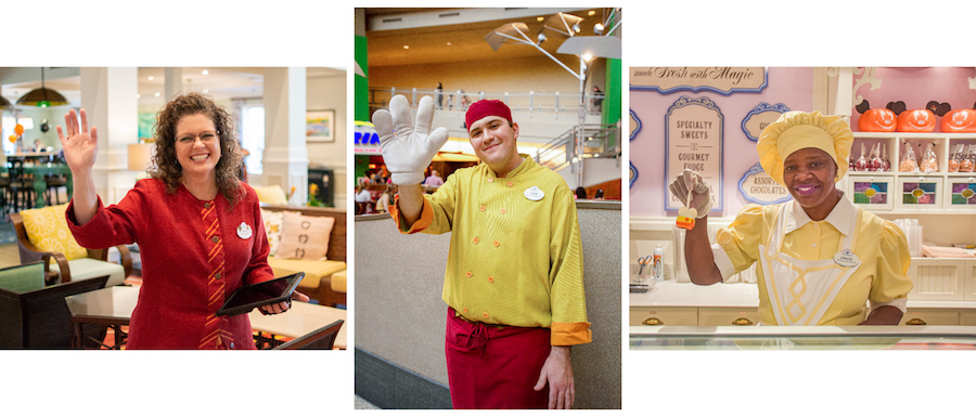 Collage of Walt Disney World Resort cast members