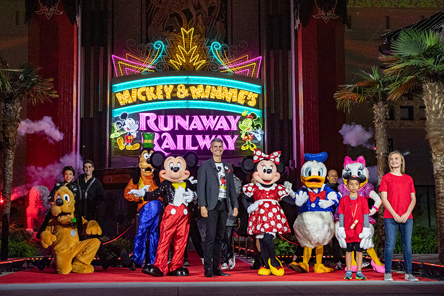 Walt Disney World Resort President Josh D’Amaro at Mickey & Minnie’s Runaway Railway dedication celebration