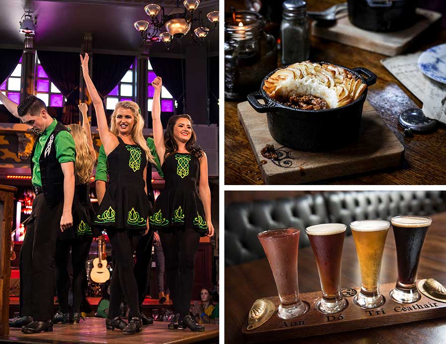 Raglan Road Irish Dancers, food and drink options, Raglan Road Irish Pub & Restaurant﻿ at Disney Springs