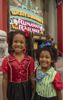 Guests at Mickey & Minnie's Runaway Railway