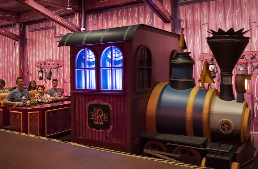 Guests at Mickey & Minnie's Runaway Railway