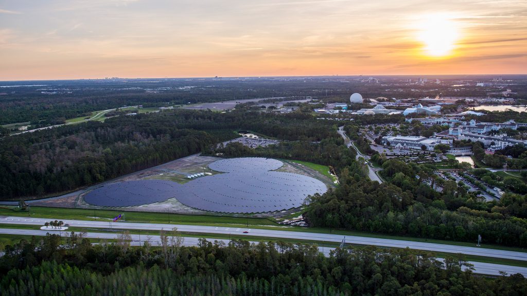 Solar panels at Walt Disney World Resort