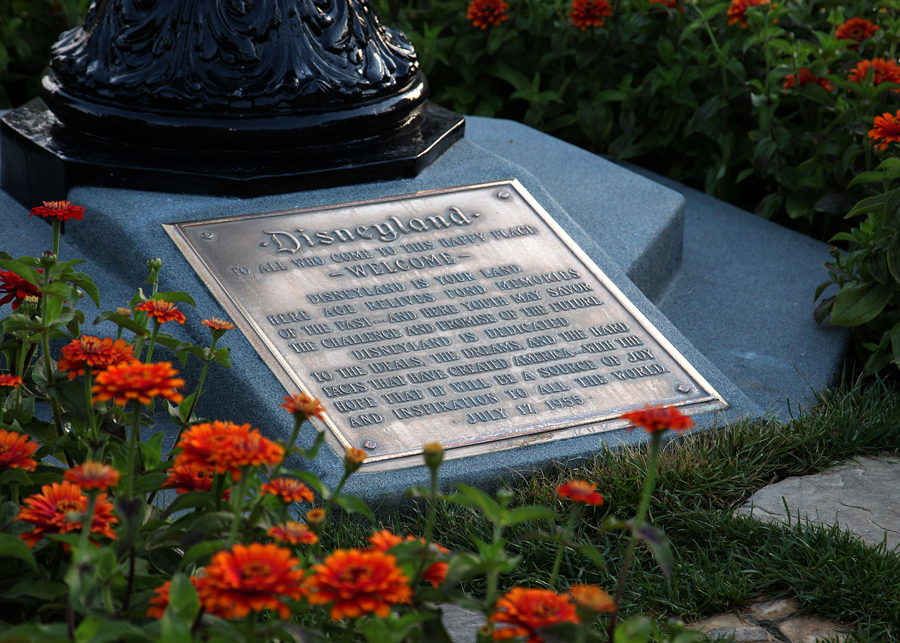 Disneyland plaque