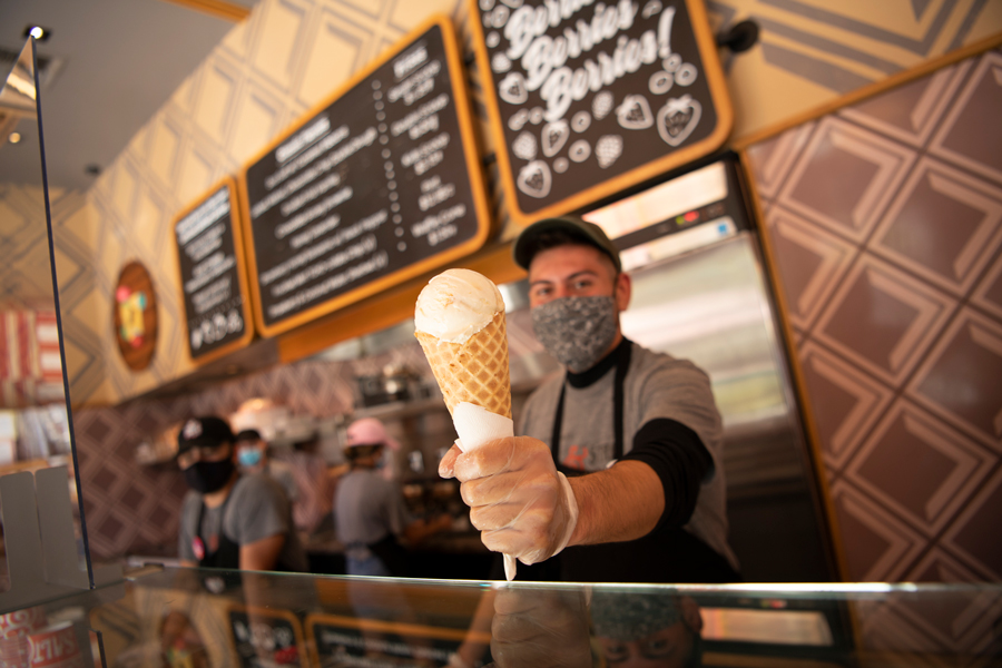 Salt & Straw scoop shop in the Downtown Disney District at Disneyland Resort