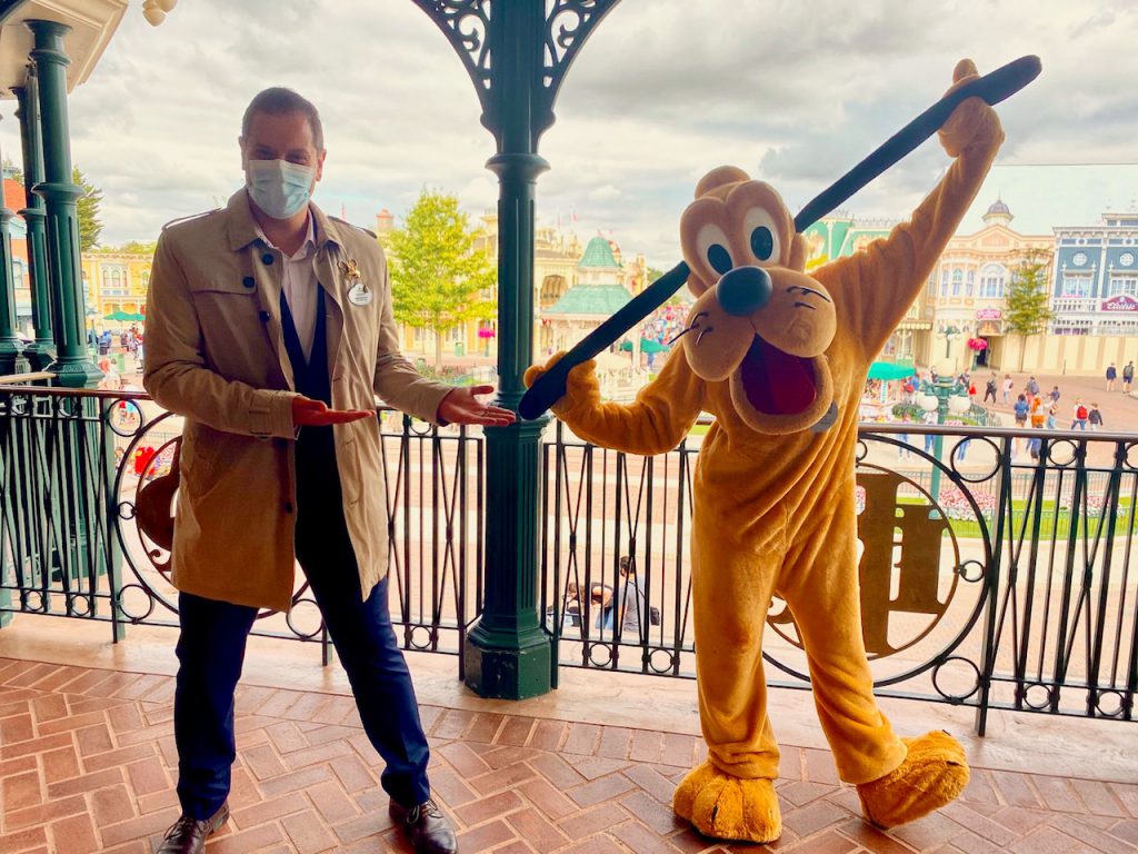 Disneyland Paris Ambassador Giona Prevete and Pluto