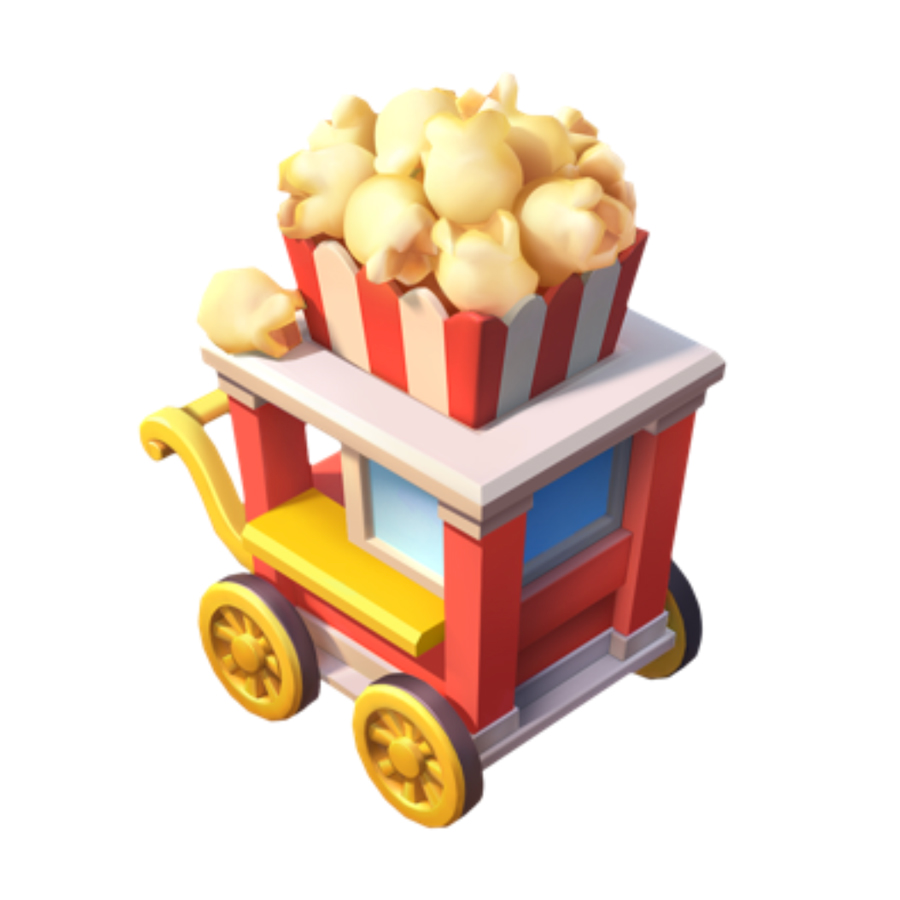 1x Popcorn Cart - Disney Magic Kingdoms mobile game