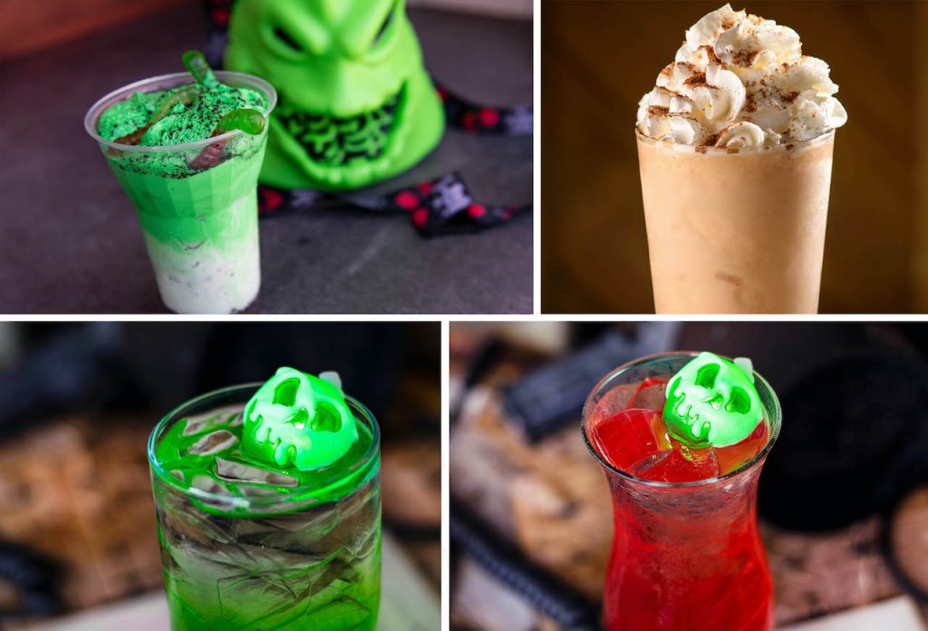 Collage of Disney Springs fall treats