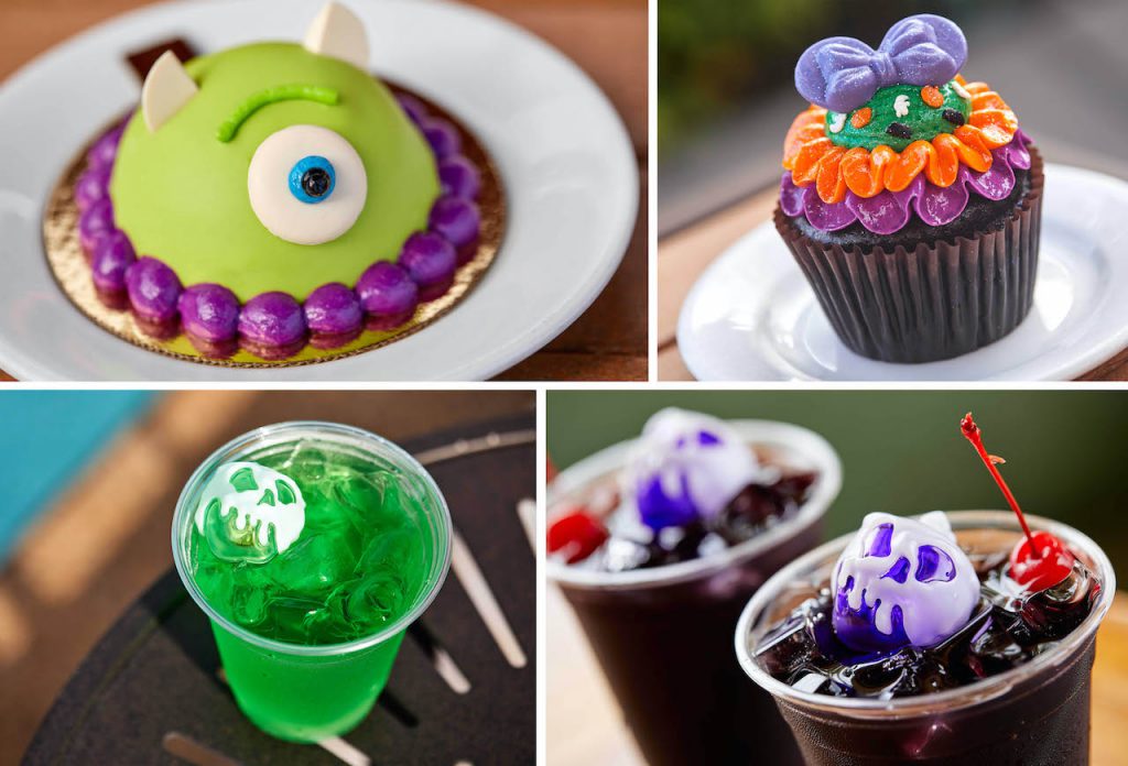 Collage of Walt Disney World Resort hotels fall treats