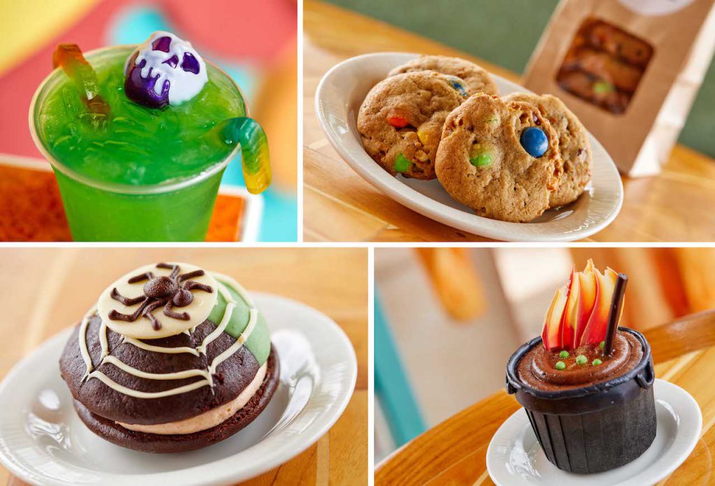 Collage of Walt Disney World Resort hotels fall treats