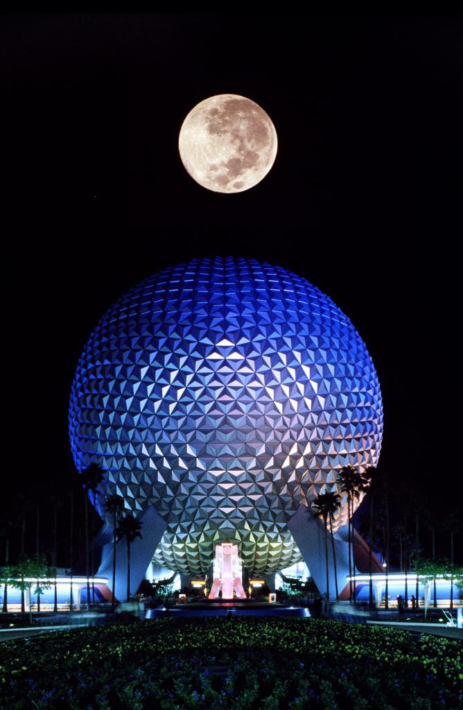 Full moon over Spaceship Earth