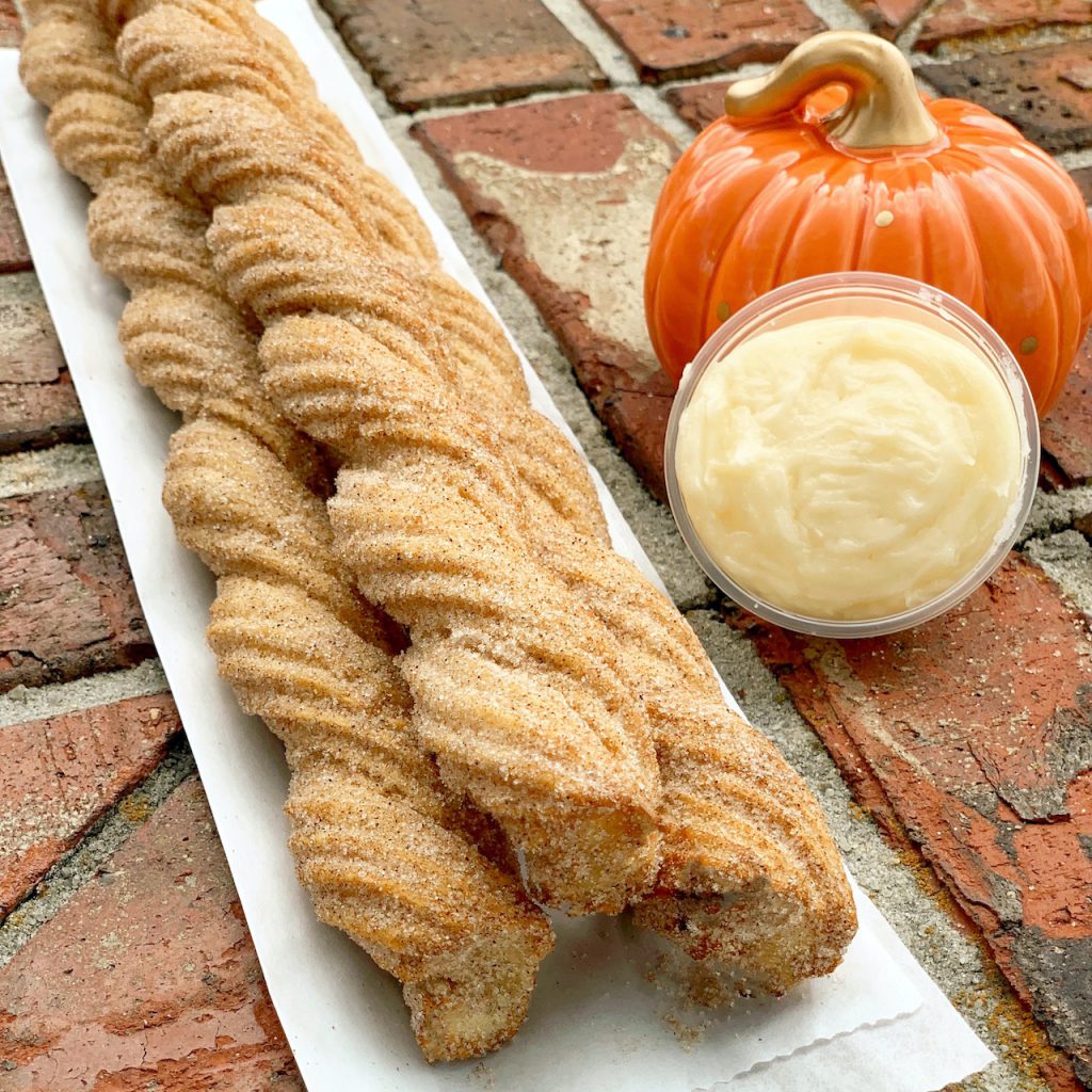 Pumpkin Spice Churro from California Churro at the Downtown Disney District at Disneyland Resort