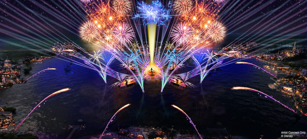 In 2020, the new “HarmonioUS” will debut at Epcot as the largest nighttime spectacular ever created for a Disney park. It will celebrate how the music of Disney inspires people the world over, carrying them away harmoniously on a stream of familiar Disney tunes reinterpreted by a diverse group of artists from around the globe. “HarmonioUS” will feature massive floating set pieces, custom-built LED panels, choreographed moving fountains, lights, pyrotechnics, lasers and more. 