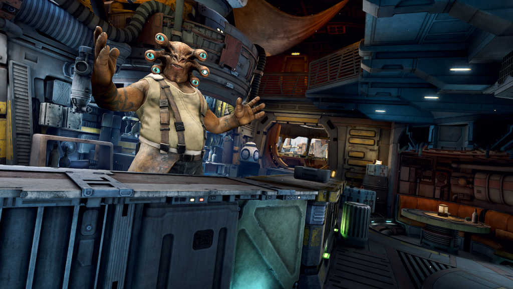 Scene from New Virtual Reality Adventure Star Wars: Tales from the Galaxy’s Edge