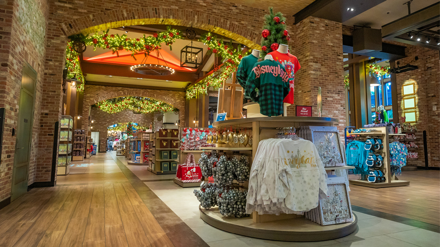 Holiday Merchandise Display at Disneyland Resort