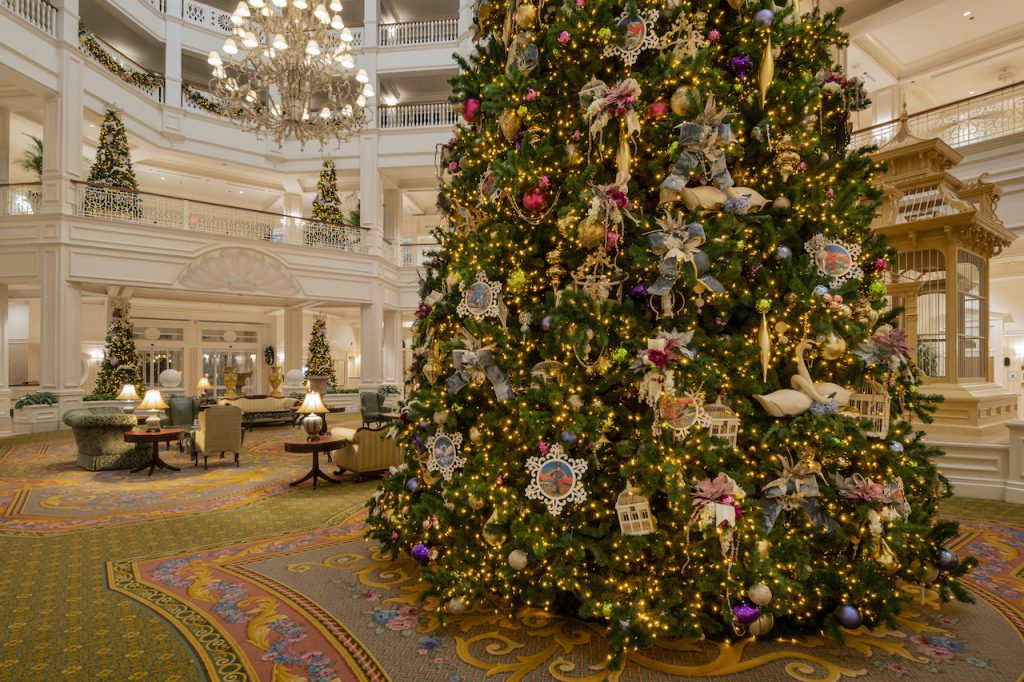 Holiday decorations at Disney’s Grand Floridian Resort & Spa