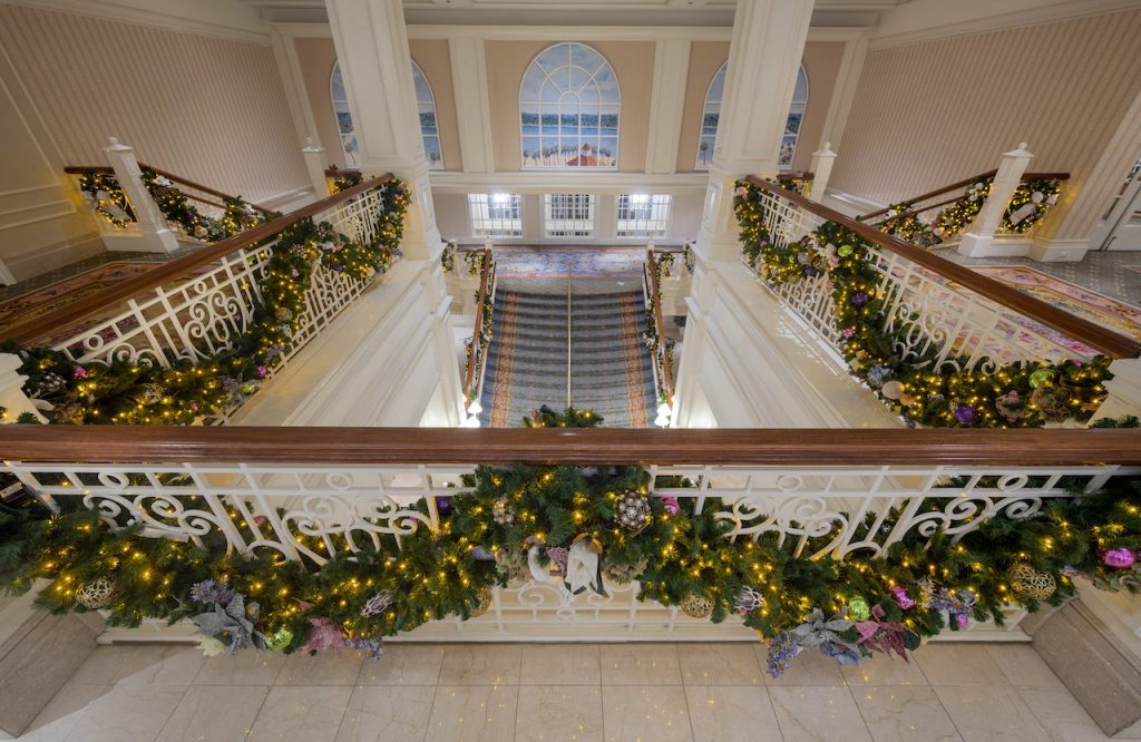 Holiday decorations at Disney’s Grand Floridian Resort & Spa