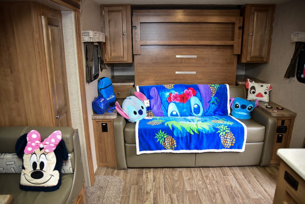 Inside of Wish kid Tali's Disney-themed RV