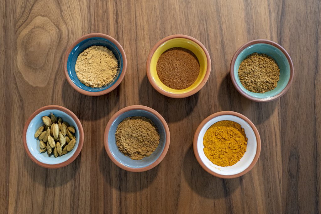 Bowls of spices