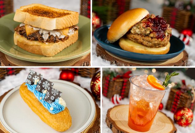 Holiday Pot Roast Melt; Holiday Turkey Burger; Peppermint Éclair; Christmas Punch