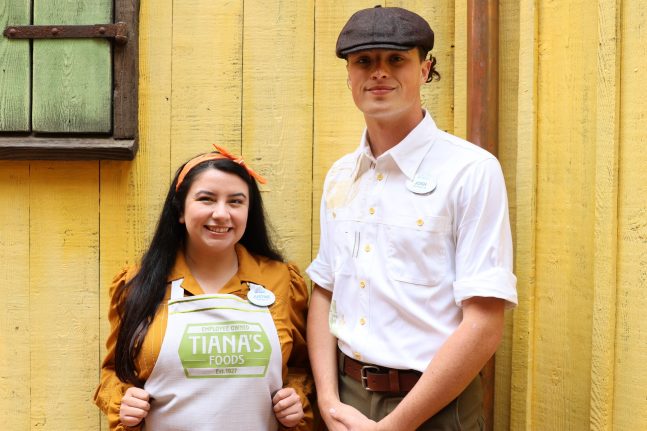 Attractions cast members proudly don their new costumes during a special reveal and fitting for Tiana's Bayou Adventure and Bayou Country.